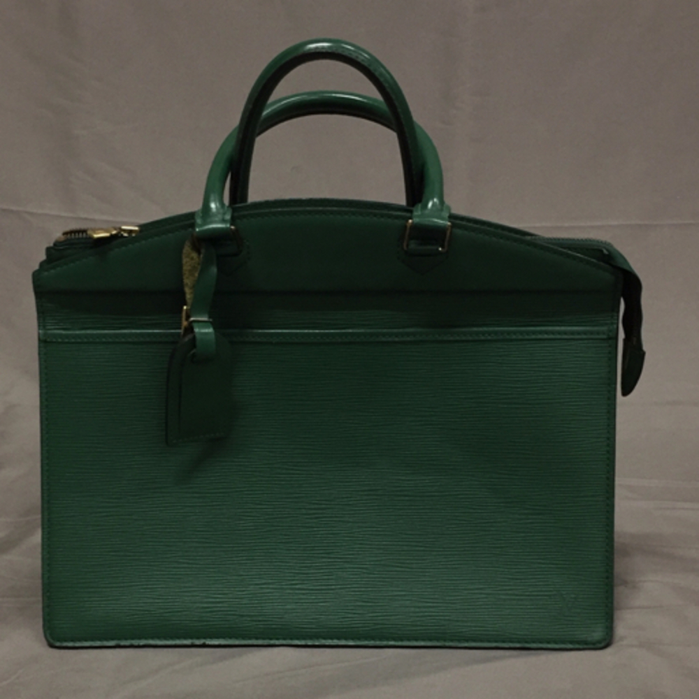 Louis Vuitton Epi Riviera Handbag Business Bag Borneo Green